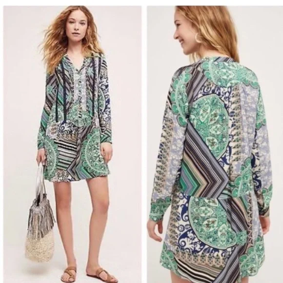 Robe Chemisier Caviana By Tiny For Anthropologie - Taille XS - 100% Rayon - Neuf Avec Étiquettes